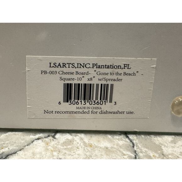 LS Arts Cheese Cutting Board Paul Brent Gone to the Beach - Picture 6 of 6